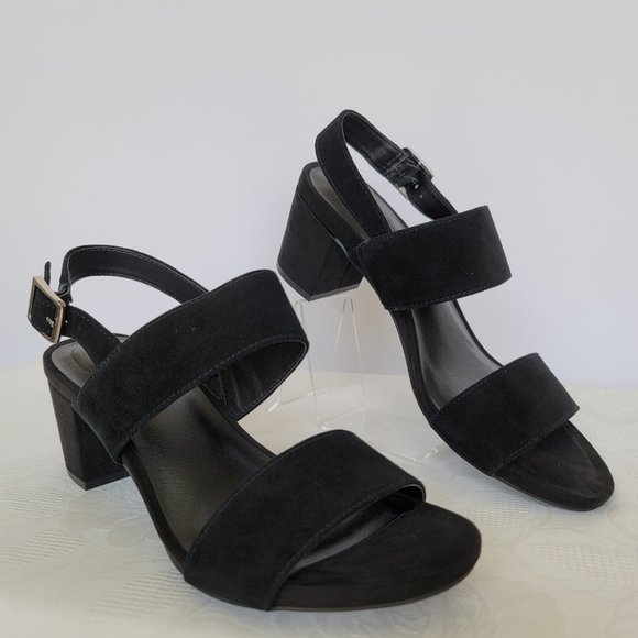 GIANI BERNINI Maggiee Suede Two-Strap Sandals- Black color- Women's Size 9M - Picture 3 of 15